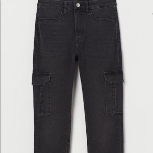 h&m cargo black jeans- 2